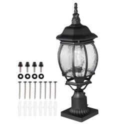 Pylväsvalaisimet 2 kpl alumiiniseos lasikupu 530 mm ulkokäyttöön hämäräkytkin