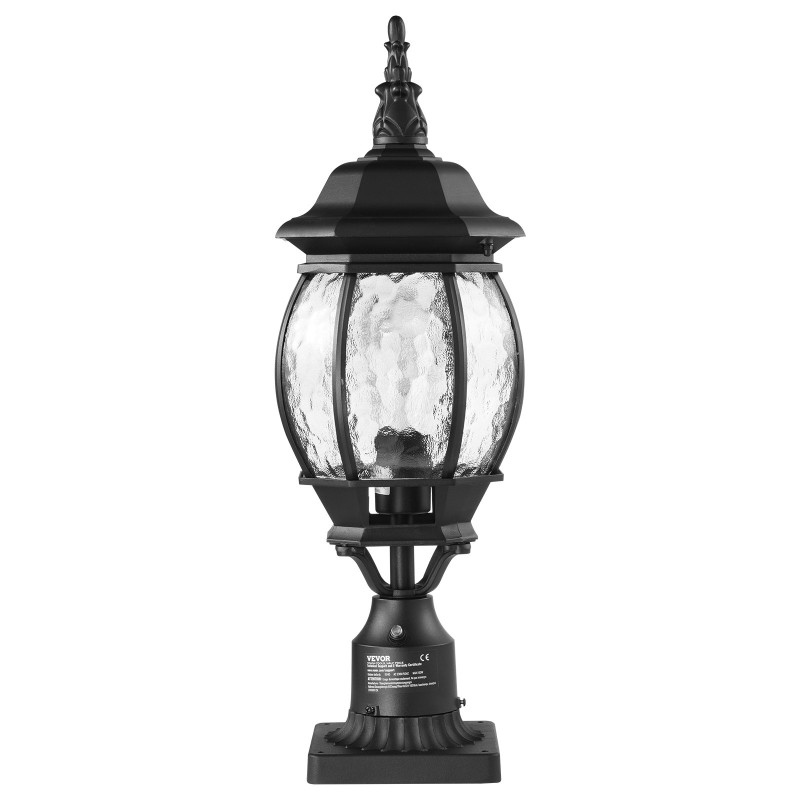 Pylväsvalaisimet 2 kpl alumiiniseos lasikupu 530 mm ulkokäyttöön hämäräkytkin