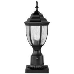 Ulkopylväsvalaisimet alumiiniseos lasikupu 390 mm 2 kpl hämäräkytkin säänkestävä