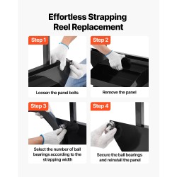 Rullakärry teräsvannenauhakeloille hiiliteräs kuusisataa millimetriä kumipyörillä työkalulaatikolla