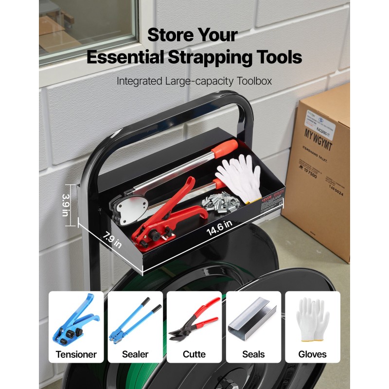 Sidontavanteiden rullateline Q235 hiiliteräs yhteensopiva PET PP polyesteri 203 ja 406 mm