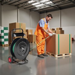 Sidontavanteiden rullateline Q235 hiiliteräs yhteensopiva PET PP polyesteri 203 ja 406 mm