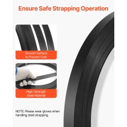 Teräsvannekela 19 mm 0,55 mm 91 m 775,6 kg murtolujuus