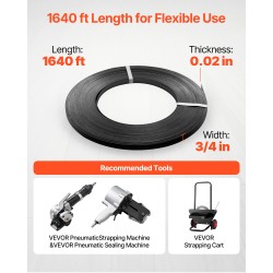 Teräsvannekela sinkitty 19 mm 0,55 mm 500 m 770 kg murtolujuus kuormansidontaan