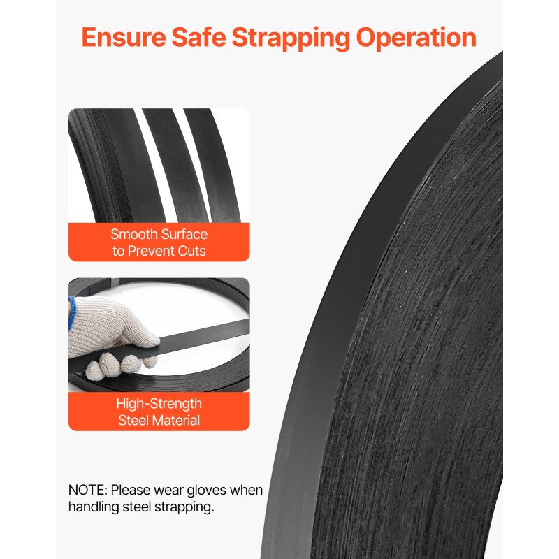 Teräsvannekela sinkitty 19 mm 0,55 mm 500 m 770 kg murtolujuus kuormansidontaan