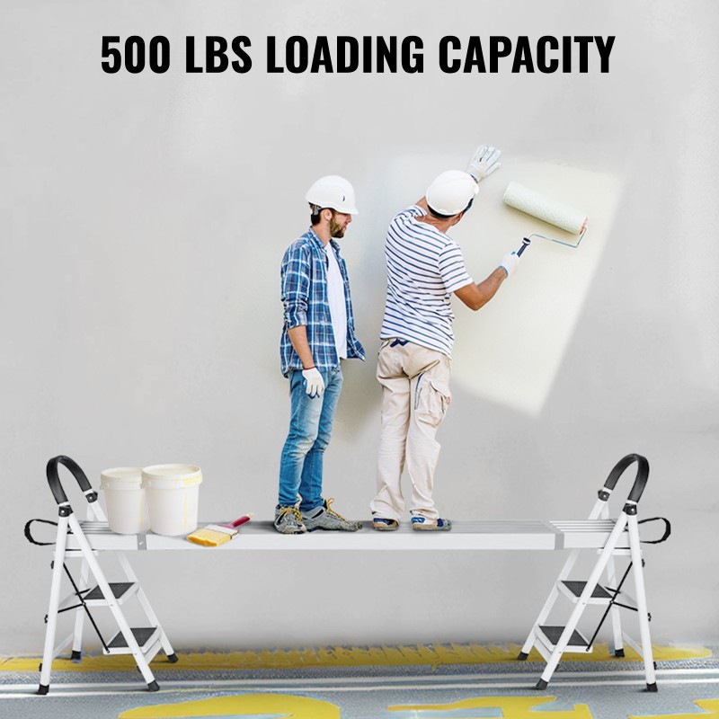 Teleskooppinen alumiininen työtaso 2438–3962 mm 227 kg kantavuus telineille