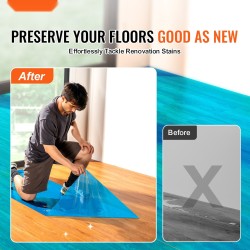 Lattiansuojakalvo polyeteeni 615 mm x 60,96 m itseliimautuva remonttiin sininen