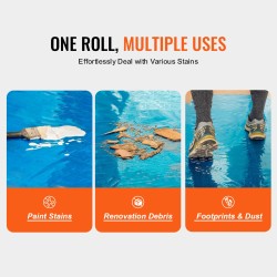 Lattiansuojakalvo polyeteeni 615 mm x 60,96 m itseliimautuva remonttiin sininen