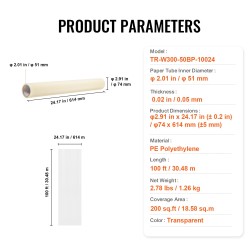 Itsekiinnittyvä polyeteeninen matonsuojakalvo noin 61 cm leveä 30,48 m rakentamiseen ja remonttiin