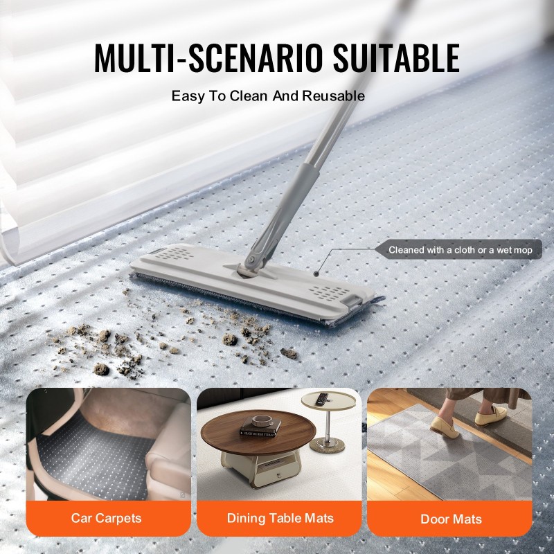 PVC-mattosuoja läpinäkyvä 610 mm ja 7,62 m liukumaton oviaukoille