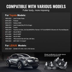 Pyöränlevikkeet alumiiniseosta 31,75 mm 6-reikäiset M12 x 1,5 pultit 4 kpl