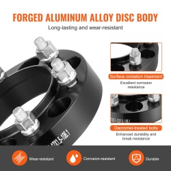 Pyöränlevikkeet alumiiniseosta 31,75 mm 6-reikäiset M12 x 1,5 pultit 4 kpl