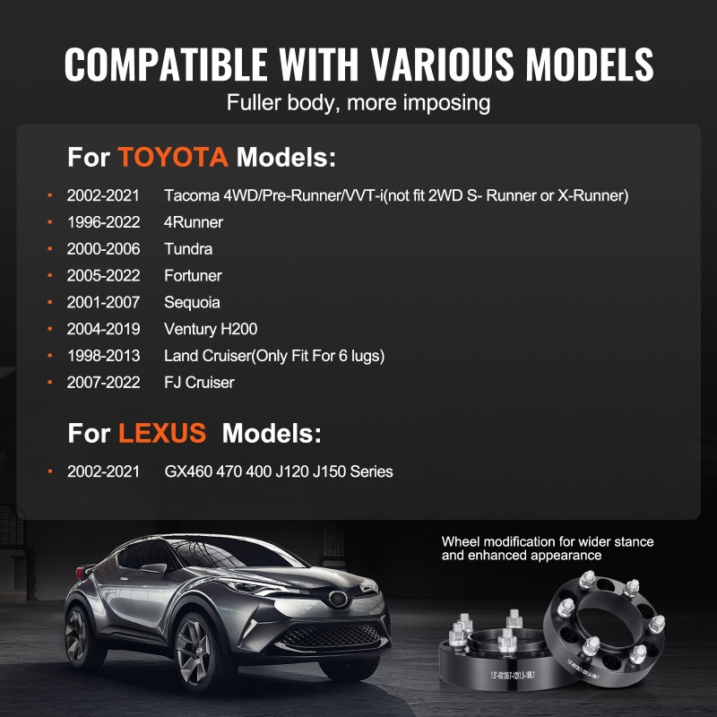 Soviterenkaat alumiiniseos 38,1 mm 6x5,5 106,1 mm keskiöity 4 kpl