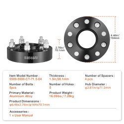 Pyöränlevikkeet takorakenteisesta alumiiniseoksesta keskittävä rakenne pultattavat maastoajoon
