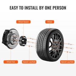 Pyörän spacerit alumiiniseos 50,8 mm paksuus 6-pulttiset 87,1 mm keskiö 4 kpl