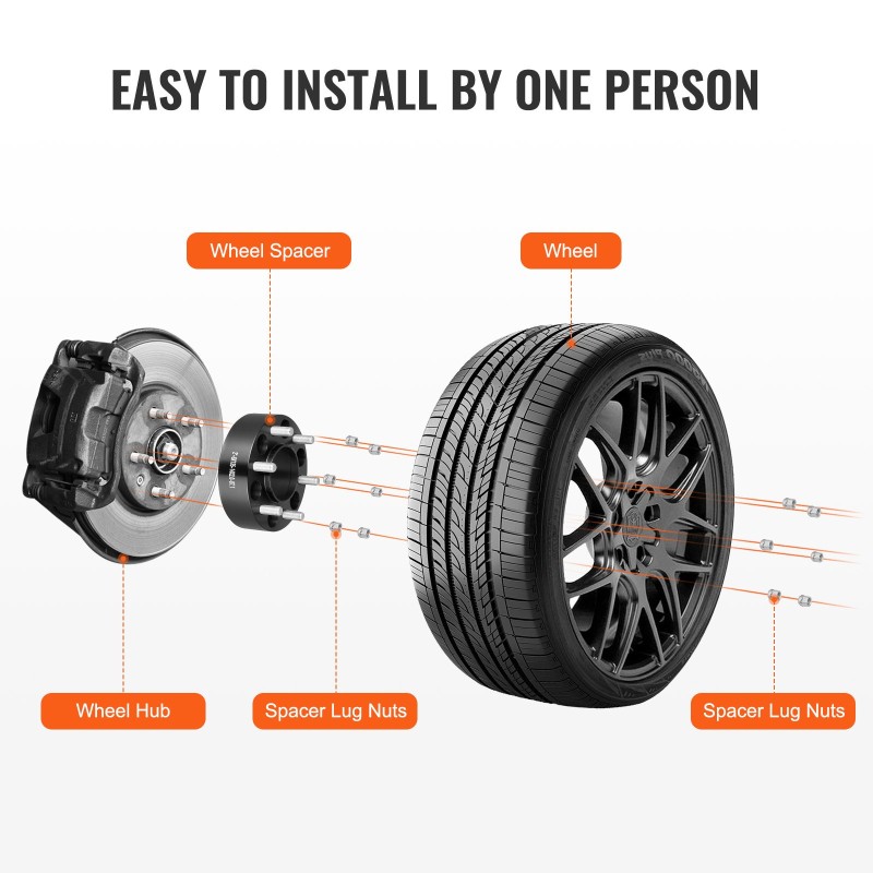 Pyörän spacerit alumiiniseos 50,8 mm paksuus 6-pulttiset 87,1 mm keskiö 4 kpl