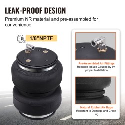 Ilmajousituspaketti NR-ilmapusseilla 2 kpl 5–100 PSI 5000 lbs Dodge Ram 1500 yhteensopiva