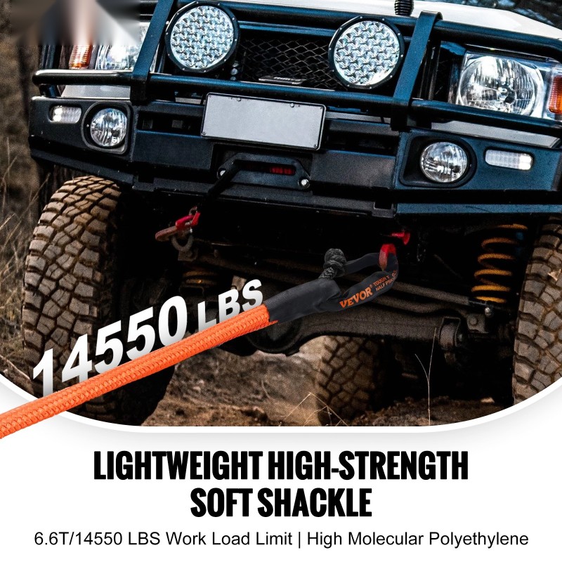 Pehmeä polyeteenisakkeli hinaamiseen 12,7 mm 56 cm 20 t 2 kpl