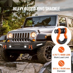 D-renkaan 45-teräksinen sakkeli 19mm lankahalkaisija 22mm tappihalkaisija 2 kpl 28,5t murtolujuus