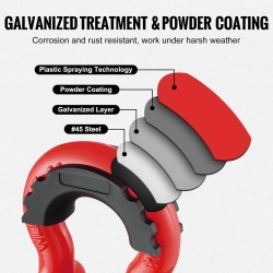 D-rengassakkeli seosterästä 19 mm 22 mm tapilla 2 kpl 28,5 t murtolujuus
