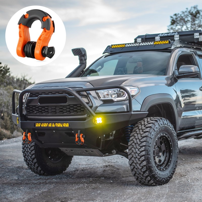 D-rengassakkeli seosteräs 22 mm tapilla 8T työkuorma 2 kpl hinaukseen