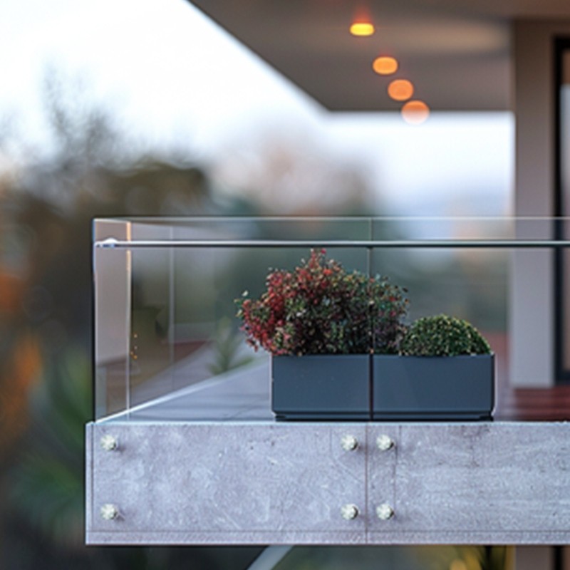 Lasikiinnikesarja SUS316-ruostumatonta terästä 8–16 mm 10 kpl karkaistuille laseille parvekkeisiin