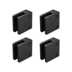 Lasikiinnikesarja 40 kpl neliömallisia kiinnikkeitä ruostumatonta terästä 8–12 mm musta