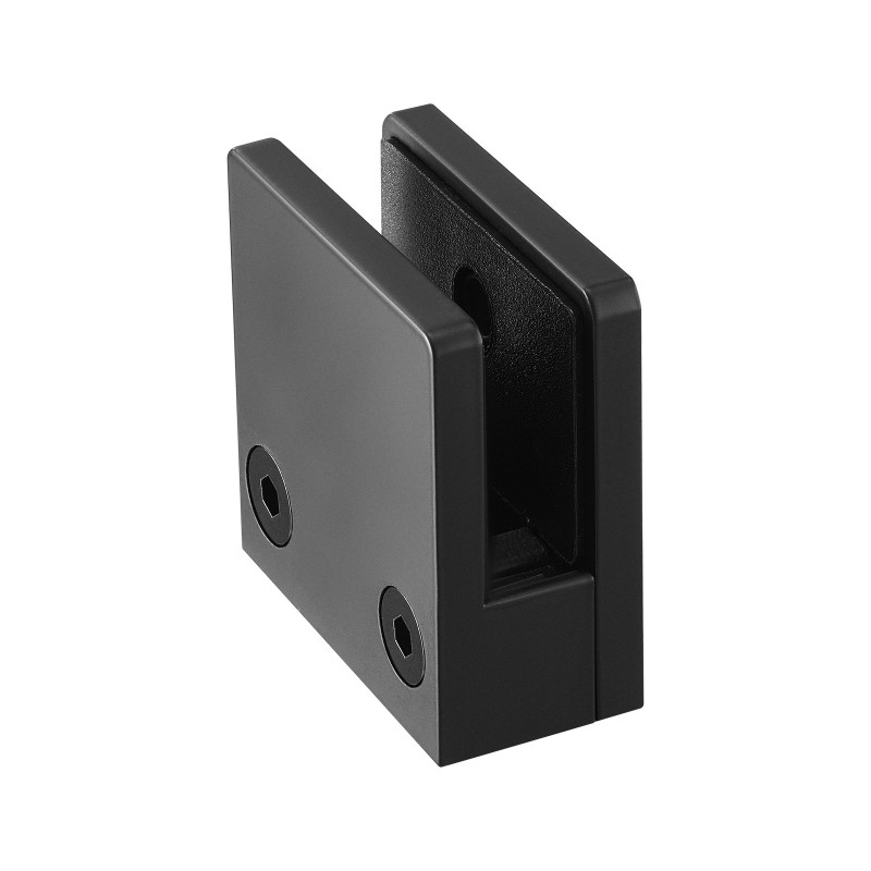 Lasikiinnikesarja 40 kpl neliömallisia kiinnikkeitä ruostumatonta terästä 8–12 mm musta