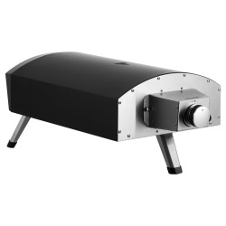 Kaasukäyttöinen ulkopizzauuni 12-tuumaisille pizzoille paksulla kordieriittikivellä taittuvilla jaloilla vedenpitävällä