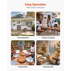 Ulkopizzauuni rautainen kaksitoista tuuman pellettikäyttöinen musta kantolaukulla