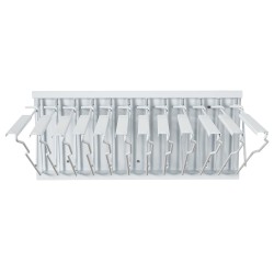 Seinään asennettava metallinen piirustusteline 12 kääntyvää kannatinta valkoinen jopa 1200 arkkia