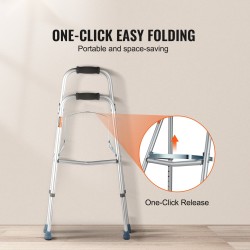 Taittuva alumiinirunkoinen hemi-kävelyteline sivulta käytettävä 6-portainen 770–889 mm kantavuus 159 kg