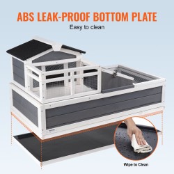 Puinen kilpikonna-aitaus seetripuusta 112 x 65 x 61 cm kaksitasoinen kolmiosainen