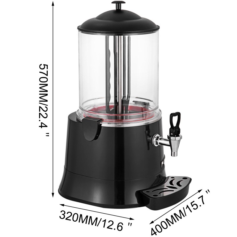 Kuumakaakaokone 10 l ruostumaton teräs PVC LED digitaalinen ohjauspaneeli kahviloihin