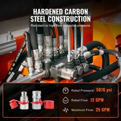 Tasopintainen hydraulinen pikaliitinpari puolituuman NPT-sisäkierteellä hiiliteräs kromipinnoite standardin mukainen yksi pari