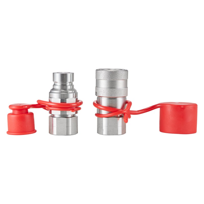 Tasopintainen hydraulinen pikaliitinpari puolituuman NPT-sisäkierteellä hiiliteräs kromipinnoite standardin mukainen yksi pari