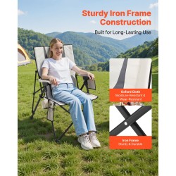 Korkeaselkäinen taitettava lämmitettävä retkituoli puuvillapehmustettu kaksivyöhykkeinen lämmitys kolme lämpöasetusta käsinojat