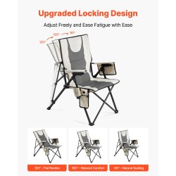 Korkeaselkäinen taitettava lämmitettävä retkituoli puuvillapehmustettu kaksivyöhykkeinen lämmitys kolme lämpöasetusta käsinojat