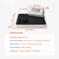 Lääkärivaaka digitaalinen ruostumaton teräs 550LBS kg/lb liukumaton matto lukitus ja tara-toiminnot