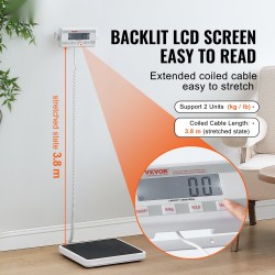 Kannettava digitaalinen lääkärivaaka ruostumatonta terästä liukuestematolla kilogramma- ja paunayksiköillä