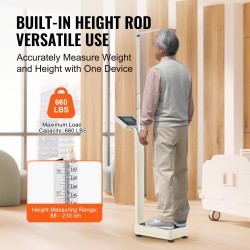 Digitaalinen lääkärivaaka ammattilaiskäyttöön painokapasiteetti 299,4 kg pituusalue 88–210 cm