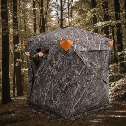 Maastokuvioitu metsästysmaja 150D kangas 270 asteen näkymä 3 ikkunalla 1–2 henkilölle