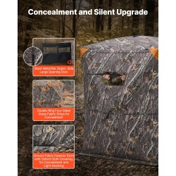 Metsästysteltta kahdelle tai kolmelle vedenpitävällä maastokankaalla kolmijalkatuolilla kantolaukulla metsästykseen