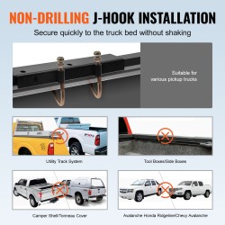 Kuormateline lava-autoon teräs 454 kg kantavuus säädettävä leveys 43.3–63 tuumaa porausvapaa asennus