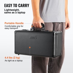 Korttikotelo alumiiniseosrunko neljä lokeroa yhdeksänkymmentä millimetriä leveät korttipaikat numerolukolla