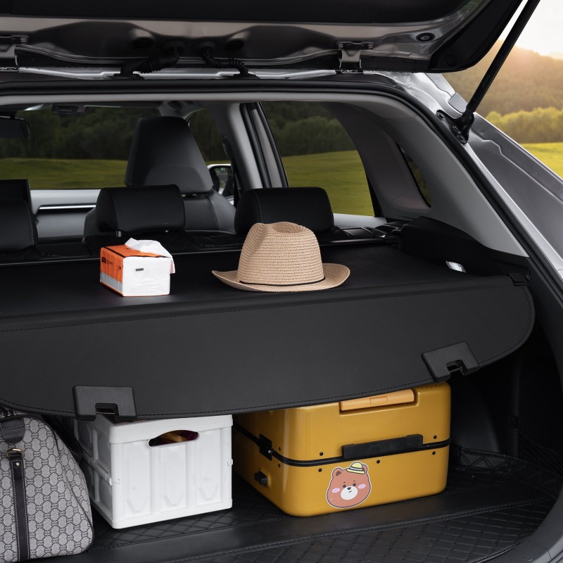 Tavaratilan suojaverho vedettävä alumiiniseos PVC-nahkajäljitelmä musta Mazda CX-5 2017–2025 5-paikkainen