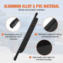 Vedettävä tavaratilan suojarulla yhteensopiva Honda CRV 2023–2025 5-paikkaiseen alumiiniseosrunko PVC-nahkatekstuuri