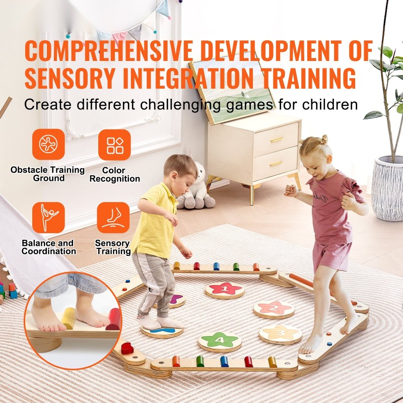 Puiset tasapainolaudat 6 kpl 2–6-vuotiaille sisä ja ulkokäyttö Montessori