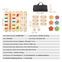 Puiset tasapainolaudat 6 kpl 2–6-vuotiaille sisä ja ulkokäyttö Montessori