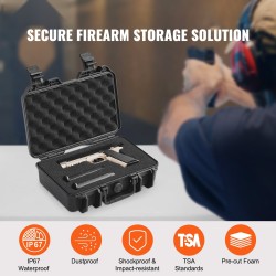 Kovakotelo yhdelle pistoolille PP-kuori esileikattu PU-vaahto IP67 TSA-hyväksytty